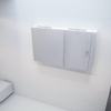 Mondiaz CUBB Armoire de toilette miroir - 120x70cm - 2 portes - Talc (Blanc) SW410056