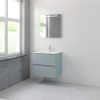 Bruynzeel Miko badmeubelset 66x71x51cm 1 kraangat 1 wasbak 2 lades met spiegel met softclose fjord groen SW384478 Bruynzeel Miko badmeubelset 66x71x51cm 1 kraangat 1 wasbak 2 lades met spiegel met softclose fjord groen SW384478