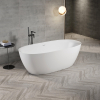 FugaFlow Eccelente Calma Baignoire îlot - 170x80cm - acrylique - siphon - blanc mat SW1451429