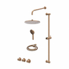 IVY Bond Regendoucheset - inbouw - symmetry - 2 stopkranen - 40cm wandarm - 30cm medium hoofddouche - glijstang met uitlaat - 150cm doucheslang - 3-standen handdouche - Geborsteld mat koper PVD SW1034020