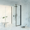Fortifura Galeria Douchecabine - 60x100x200 - Profiel veiligheidsglas - antikalk - mat zwart SW1444084