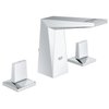 Grohe Allure Brilliant 3 gats wastafelkraan met lage uitloop met waste chroom 0437906 Grohe Allure Brilliant 3 gats wastafelkraan met lage uitloop met waste chroom 0437906