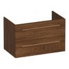 BRAUER Trust wastafelonderkast 80 excl. opbouwgrepen 2 softclose lades en 1 sifon uitsparing - Forest Cacao SW1204056