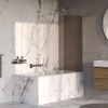 BRAUER Oblivion Badwand - 80x140- brons glas - incl. glascoating - chroom SW1580986