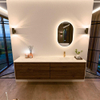 Mondiaz CIRO-DLUX Badkamermeubelset - 190x45x50cm - Solid surface wastafel Opalo - 1 wasbak Rechts - 1 kraangat - 4 lades - Dusk SW1532924