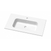 Go by Van Marcke Paco meubelwastafel 80x46x1.5cm 1 geïntegreerde wasbak 1 kraangat kunstmarmer wit mat SW443836