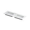 INK Post lavabo - 140x45x1cm - 2 vasques - 2 trous de robinet - céramique Calacatta mat SW693482