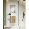 Fugaflow Eccelente Pietra Meuble sous-lavabo pour lavabo-fontaine - 40 x 55 cm - 1 porte - avec plateau supérieur - chêne SW1470186
