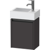 Duravit Ketho.2 Wastafelonderbouwkast - met 1 deur - 36.4x23.8x44cm rechts - met greep antraciet - grafiet supermat SW771796