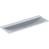 Geberit Xeno2 lavabo - 140x48x14cm - 2 trous de robinet - blanc SW417236