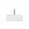 Crosswater Counter Basins Beck Cloakroom wastafel - inclusief vrije doorstroomafvoer 1TH - 400x300mm - glans wit SW927953