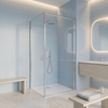 Fortifura Galeria Cabine de douche - 100x90cm - profilé - verre de sécurité - anti-calcaire - Chrome SW1224373
