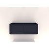 H&R badmeubelen Juice Meuble sous lavabo - 120x45x40cm - angles arrondis - 2 tiroirs - poignée intégrée - dark blue mat SW867524
