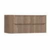 H&R Badmeubelen Juice Meuble sous vasque - 120x45x50cm - angle gauche arrondi - 2 tiroirs - poignée intégrée - charleston SW1489911