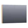 Saniclass Plain Spiegelkast 99x70x15cm Smoked Oak SW393074 Saniclass Plain Spiegelkast 99x70x15cm Smoked Oak SW393074
