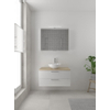 Bruynzeel Combo badmeubelset 90x45cm 1 wasbak 2 lades met spiegelkast met softclose ceramic glans wit SW383588 Bruynzeel Combo badmeubelset 90x45cm 1 wasbak 2 lades met spiegelkast met softclose ceramic glans wit SW383588