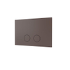 QeramiQ Push Steel Bedieningsplaat - 25x16cm - 2.0mm dikte - magnetische bevestiging - voor Geberit UP320 inbouwreservoir - RVS - dualflush - ronde knoppen - amber bruin SW1592531