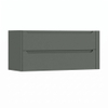 H&R Badmeubelen Juice Meuble sous lavabo - 120x45x50cm - angle droit arrondi - 2 tiroirs - poignée intégrée - Pétrole mat SW1489643