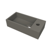 Arcqua Flair lave-mains - 36x18x9cm - marbre de synthèse - 1 trou de robinet - à droite - gris quartz mat SW1474763