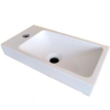 Saniclass Chaci Lavabo de meuble - 40x22cm - marbre reconstitué - blanc brillant SW1411210