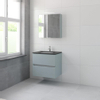 Bruynzeel Miko badmeubelset 66.5x71x51cm 1 kraangat 1 wasbak 2 lades met spiegelkast met softclose fjord groen SW384546 Bruynzeel Miko badmeubelset 66.5x71x51cm 1 kraangat 1 wasbak 2 lades met spiegelkast met softclose fjord groen SW384546