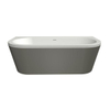 Xenz Charley duobad 180x79x58.5 Bicolor edelweiss/cement met sleuf overloop. waste wit mat SW380417 Xenz Charley duobad 180x79x58.5 Bicolor edelweiss/cement met sleuf overloop. waste wit mat SW380417