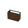 INK P2o Wastafelonderkast - 100x45x65cm - 2 lades - push to open - met rechte opdekfronten - MFC - Koper eiken SW207454