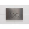 QeramiQ Push Metal Bedieningsplaat - voor Geberit UP320 inbouwreservoir - dualflush - ronde knoppen - metaal gunmetal TWEEDEKANS OUT12062