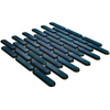 La Mosaic Factory Sevilla carreau mosaïque - 30x30cm - carrelage mural - Ovale - Porcelaine Azure Blue speckle Brillant SW716263