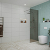 Fortifura Galeria inloopdouche - 70x200cm - rookglas - wandarm - hoogglans chroom SW876871