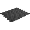 La Mosaic Factory London carreau mosaïque - 26x30cm - carrelage mural et de sol - Hexagone/Hexagone - Porcelaine Noir Mat SW62255
