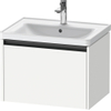 Duravit ketho 2 meuble sous lavabo avec 1 tiroir 63.4x45.5x44cm avec poignée anthracite blanc mat SW771788