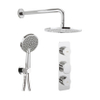 Crosswater Pier doucheset drukknoppen inbouwkraan met hoofddouche 225mm met 3 standen handdouche chroom SW295746 Crosswater Pier doucheset drukknoppen inbouwkraan met hoofddouche 225mm met 3 standen handdouche chroom SW295746