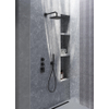 Hotbath Gal IBS40 ensemble de douche de tête encastré - 2 fonctions - bras mural 35cm - douche de tête carrée 22cm - Gunmetal brossé PVD SW656370