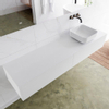 Mondiaz Lagom Meuble salle de bains 180x30.9x45cm Solid Surface Talc 2 tiroirs avec lavabo BINX vasque à poser Droite sans trous de robinet SW409137