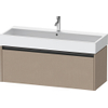 Duravit Ketho 2 meuble sous-lavabo avec 1 tiroir pour lavabo simple 118,4x46x44cm avec poignée anthracite Linnen mat SW772397