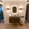Mondiaz CIRO-DLUX Badkamermeubelset - 100x45x50cm - Solid surface wastafel Lava - 1 wasbak Midden - zonder kraangaten - 2 lades - Dusk SW1533024