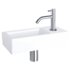 Differnz Ravo pack lave-mains – 38,5 x 18,5 x 9,5 cm – céramique blanc brillant – robinet courbé chromé SW705308