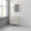 Bruynzeel Miko badmeubelset 66x71x51cm 1 kraangat 1 wasbak 2 lades met spiegelkast met softclose kasjmier grijs SW384483 Bruynzeel Miko badmeubelset 66x71x51cm 1 kraangat 1 wasbak 2 lades met spiegelkast met softclose kasjmier grijs SW384483