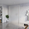 FugaFlow Eccelente Vetro Douche à l'italienne - 120x200cm - verre satiné - anticalcaire - verre de sécurité 8mm - 2 parois latérales 30cm - avec bras muraux et profilés d'angle - Inox brossé SW1125615