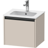 Duravit Ketho.2 meuble sous-lavabo 51x42x44cm adapté pour 1 vasque Panneau de particules Taupe Mat SW772816