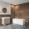 Crosswater Asura scharnierend badscherm - 90x150cm - geborsteld messing SW1176524 Crosswater Asura scharnierend badscherm - 90x150cm - geborsteld messing SW1176524