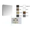 Sanicare qlassics armoire de toilette 60cm 1 porte miroir double face bois gris SW23721 Sanicare qlassics armoire de toilette 60cm 1 porte miroir double face bois gris SW23721
