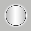Best-Design Nero Venise miroir rond noir avec éclairage LED Ø 100 cm SW353585