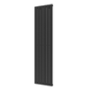 Plieger Cavallino Retto designradiator verticaal enkel middenaansluiting 1800x450mm 910W black graphite 7252980