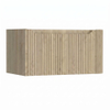 H&R Badmeubelen Juice Wastafelonderkast - 80x45x40cm - rechterhoek afgerond - 3D-front - 1 lade - geïntegreerde greep - french oak SW1259570