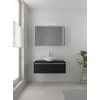 Bruynzeel Giro badmeubelset 49x100x46cm 1 wasbak 1 lade met spiegelkast met softclose composite zwart eiken SW384197 Bruynzeel Giro badmeubelset 49x100x46cm 1 wasbak 1 lade met spiegelkast met softclose composite zwart eiken SW384197