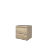 Proline top ensemble de meubles de salle de bains 60x46x55.2cm couvercle et meuble symétrique chêne brut SW350403
