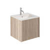 Crosswater Limit Badkamermeubelset - 50x45x45cm - 1 lade - keramieken wastafel - modern oak/anthracite (hout) SW1126112