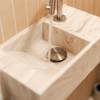 Mondiaz TYNE Lavabo WC - 40x23x12cm - sans trou de robinet - vasque à droite - solid surface - Frappe SW1171100